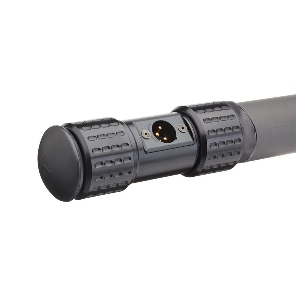 K-Tek KP14VCCR Mighty Boom Carbon Boom Pole (Coiled Cable, Side Exit): the KPCCR bottom module with its male XLR side exit.