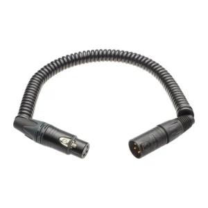 K-Tek KPC10N Coiled XLR Cable with Neutrik XLR Female (10 ft): the coiled cable with its Neutrik XLR male and XLR female connectors.