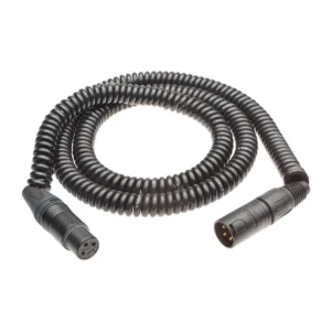 K-Tek KPC40N Coiled XLR Cable with Neutrik XLR Female (40 ft): the coiled cable with its Neutrik XLR male and XLR female connectors.