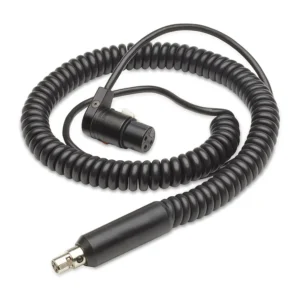K-Tek KPCK Coiled Cable Kit for Mighty Boom Poles - KP9 (9 ft): the coiled cable with its right-angle XLR at one end and the TA3 plug at the other.