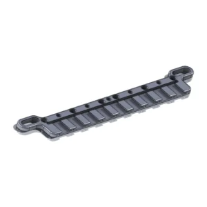 K-Tek KSBB1 Stingray Accessory Barnacle Bar: The bar from above at an angle, showing the cold shoes along its top.