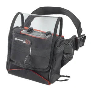 K-Tek KSF6 Stingray Zoom F6 Bag with Clear Shield: a Zoom F6 inside the bag, under the raised clear shield.