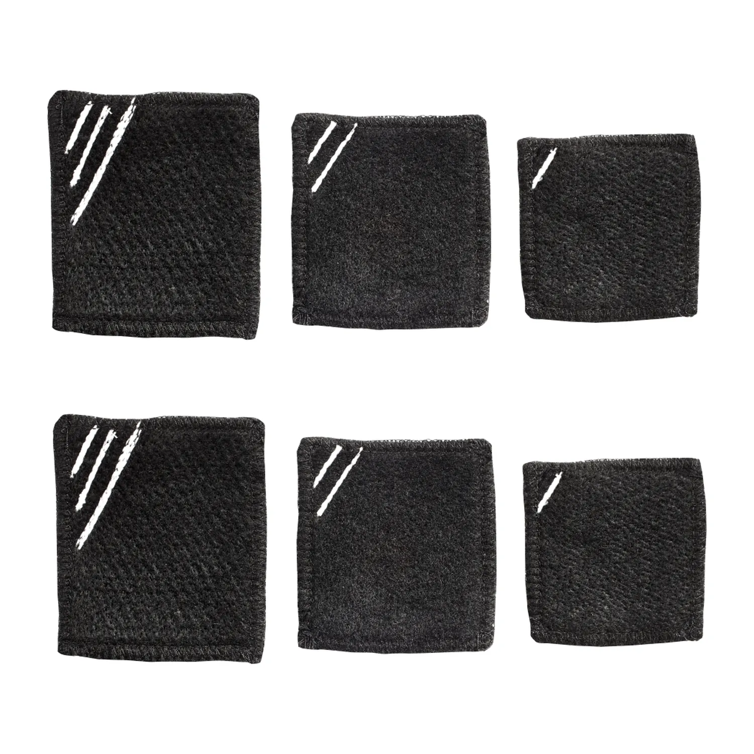 K-Tek KSHBPC Stingray HeatBlock Pieces (Set of 6): the six pieces laid out in two rows of three sizes.