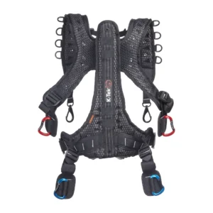 K-Tek KSHRN3 Stingray Audio Harness with ExoSpine: the harness on its own, with its color-coded carabiners.