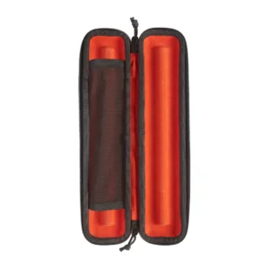 K-Tek KSTMC1 Stingray Shotgun Microphone Case: the case open, with its orange lining and mesh sleeve.