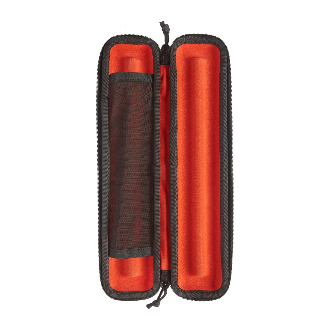 K-Tek KSTMC1 Stingray Shotgun Microphone Case: the case open, with its orange lining and mesh sleeve.