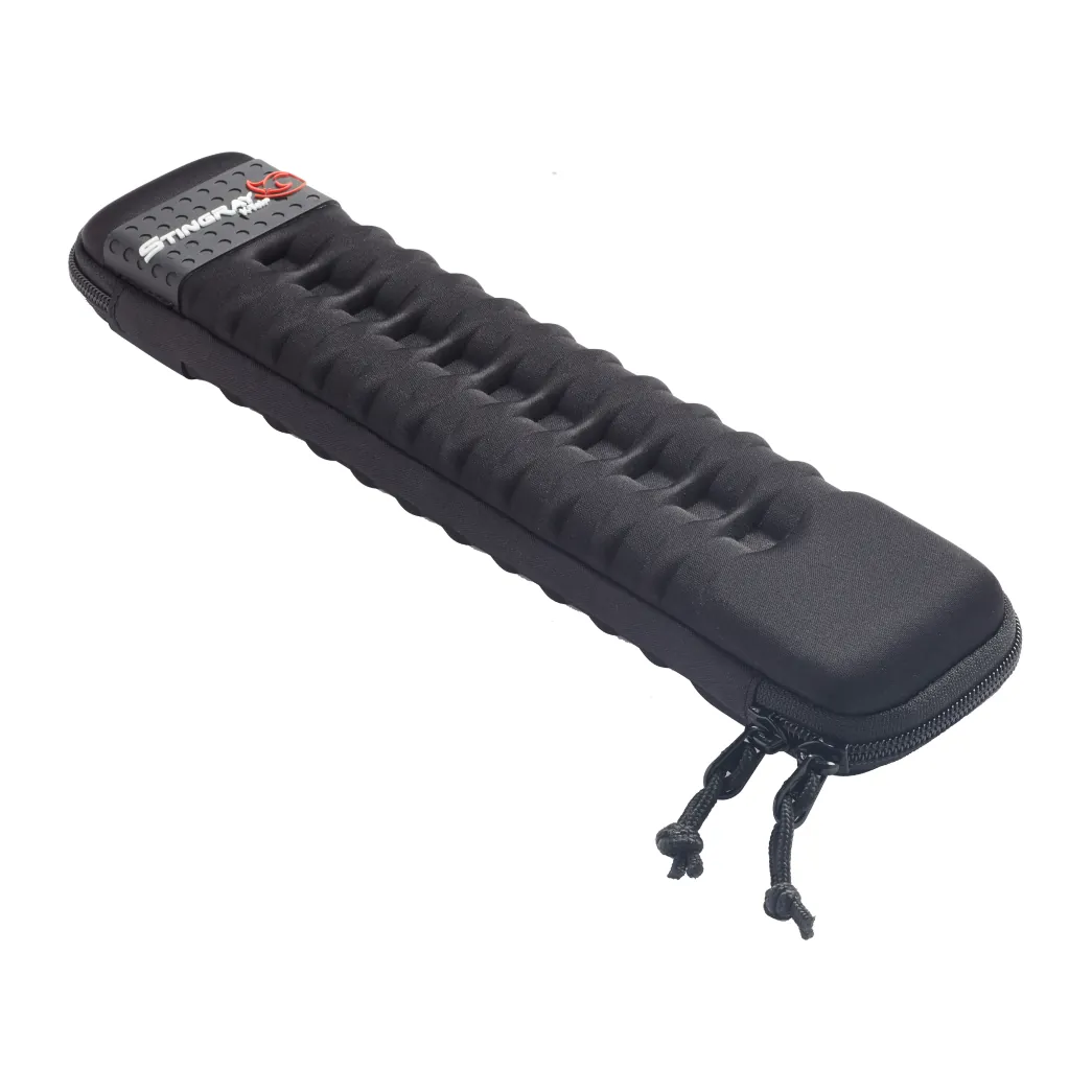 K-Tek KSTMC1 Stingray Shotgun Microphone Case: the ribbed, semi-rigid shell from above.