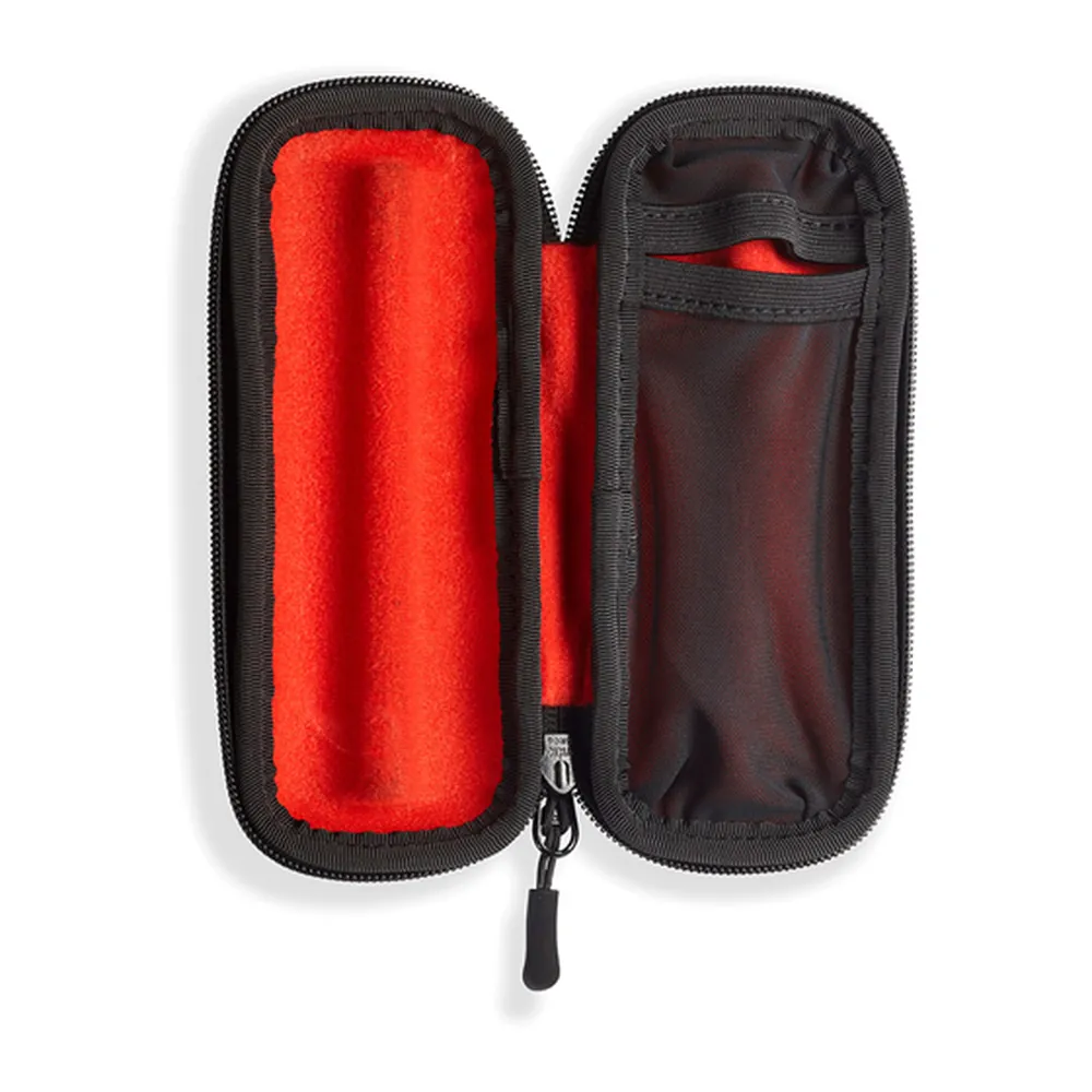 K-Tek KSTMCS Stingray Shotgun Microphone Case - Small: the case open from above, showing both compartments.