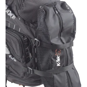 K-Tek KSTS1 Stingray Tension Straps (Set of 2): the straps holding a K-Tek pack to the side of a backpack.