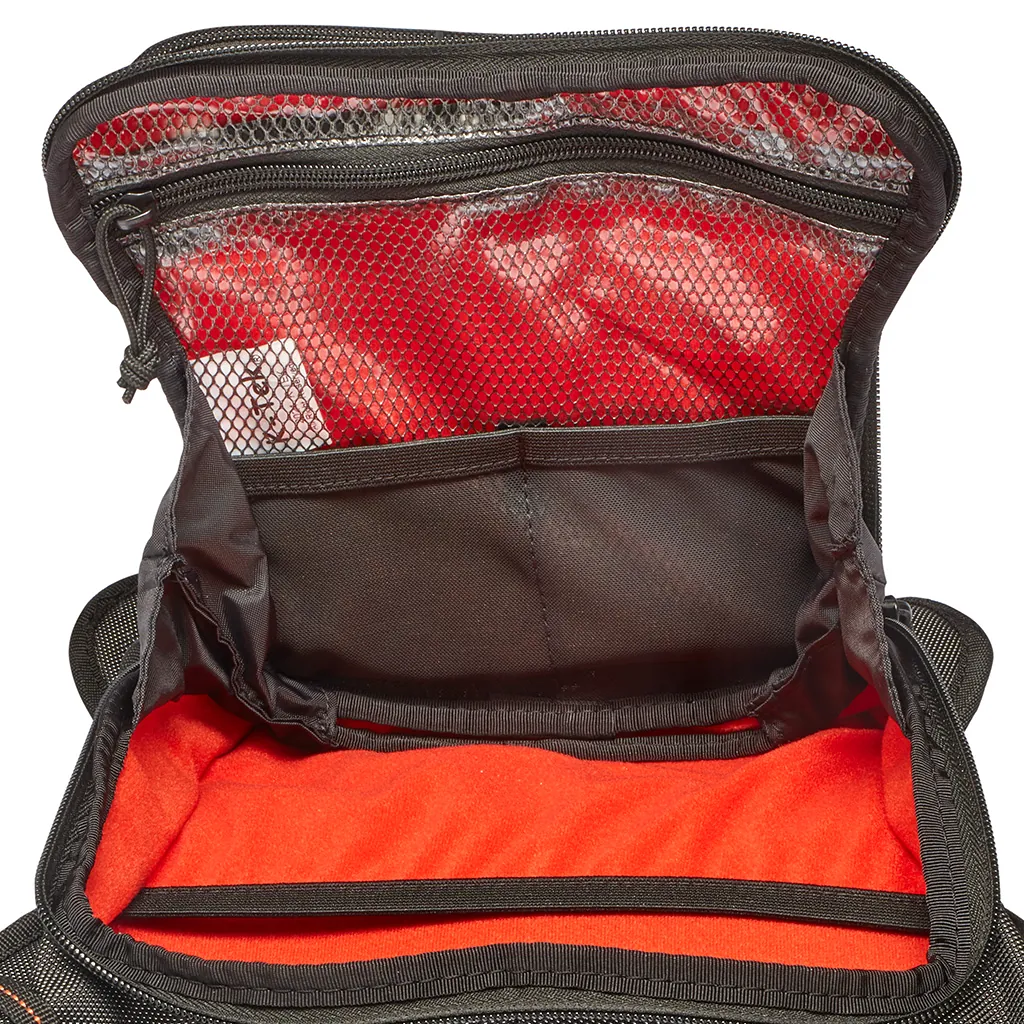 K-Tek KSUHX Stingray Utility Hip Pack X-Series: the second compartment open, showing its mesh pocket.