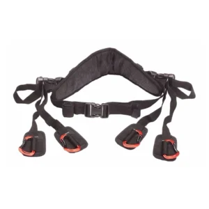 K-Tek KSWB1 Stingray Audio Waist Belt with Quick-Release: the padded belt with its carabiners hanging below.