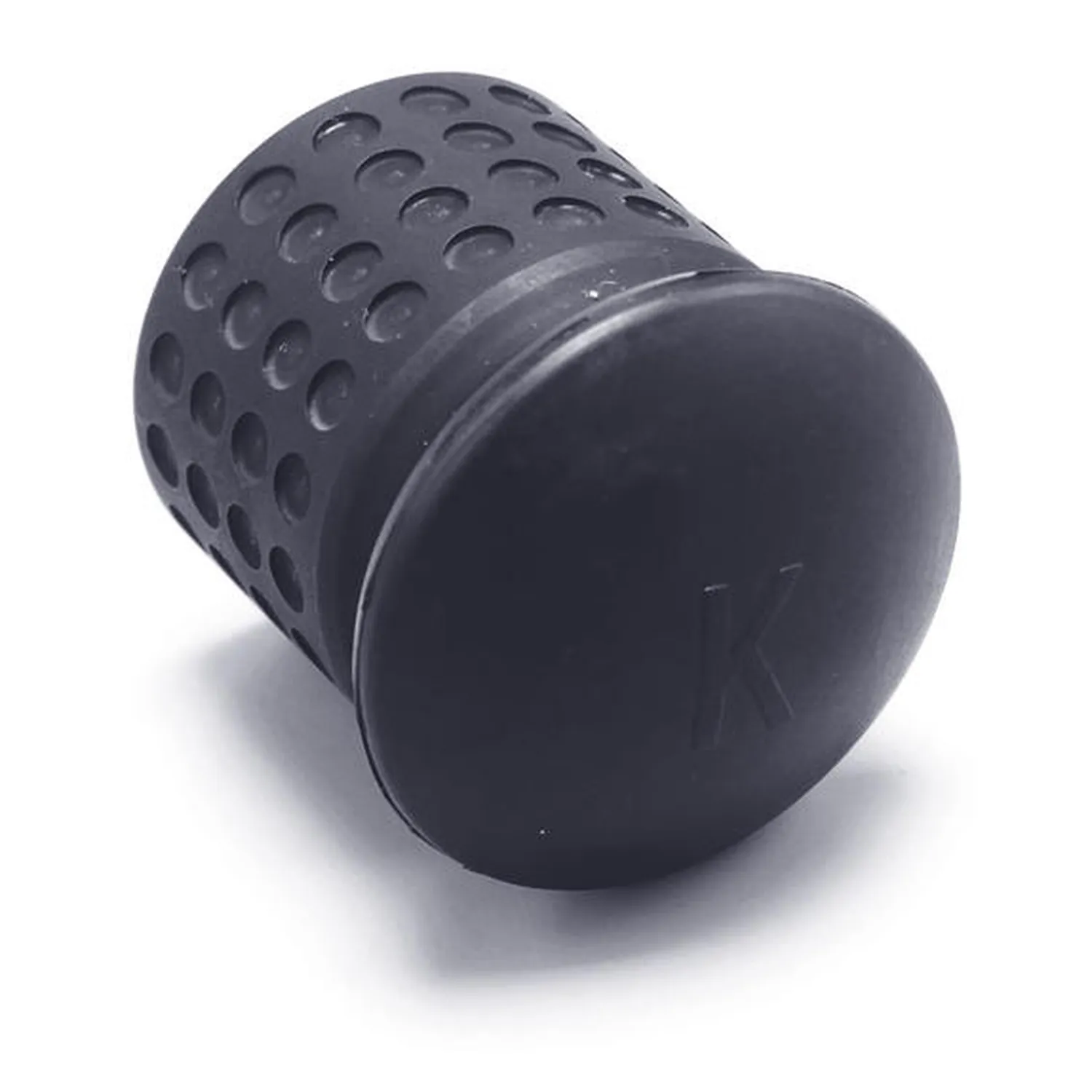 K-Tek XBMBK Bottom Bumper Mushroom Base - KP and Mighty Boom Poles: the rubber mushroom base with its K logo.
