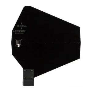 Lectrosonics ALP500 Log Periodic Directional Antenna: The antenna standing vertically on its mounting block.