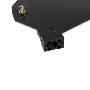 Lectrosonics ALP500 Log Periodic Directional Antenna: The BNC connector and the threaded mounting block up close.