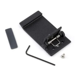 Lectrosonics BCHINGED Hinged Belt Clip Kit for LM and UM Transmitters: The hinged clip with its rubber bumper, screw, and hex key.