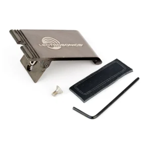 Lectrosonics BCSLEBN Spring-Loaded Belt Clip for LT, DBu, and DCHT: The spring-loaded clip with its rubber pad, screw, and hex key.