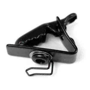 Lectrosonics C150 Mic Clip for M150 and M152 Lavalier Mics: The clip with its second clip for the mic cable.