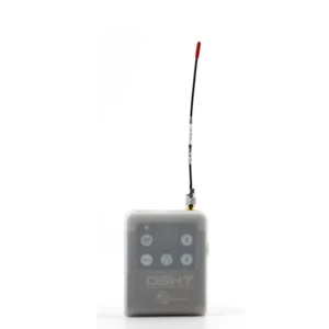 Lectrosonics DCHTCVR Silicone Cover for DCHT Transmitters: The clear silicone cover fitted on a DCHT transmitter.