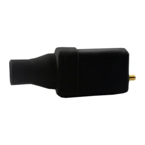 Lectrosonics DPRACVR-BLK Silicone Cover for DPR-A Transmitters: The black silicone cover with the antenna jack showing.