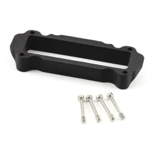 Lectrosonics DSR4OCTOSPACER Mounting Bezel Kit for DSR4: The black mounting bezel with its four screws.