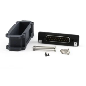 Lectrosonics DSR4SUPER Unislot Camera Adapter Kit for DSR4 Receivers: The bezel, DB25 rear panel, and screws.