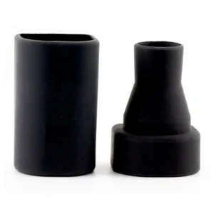 Lectrosonics HMCVR-BLK Silicone Cover for HM and DPR Transmitters: The black cover's two pieces side by side.