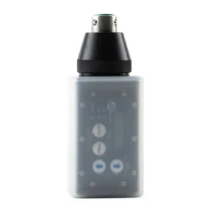 Lectrosonics HMCVR Silicone Cover for HM and DPR Transmitters: The covered transmitter with its XLR neck showing.
