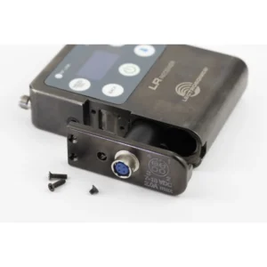 Lectrosonics LRBATELIM-H Hirose Battery Eliminator for LR Receivers: The battery eliminator fitted to an LR receiver.