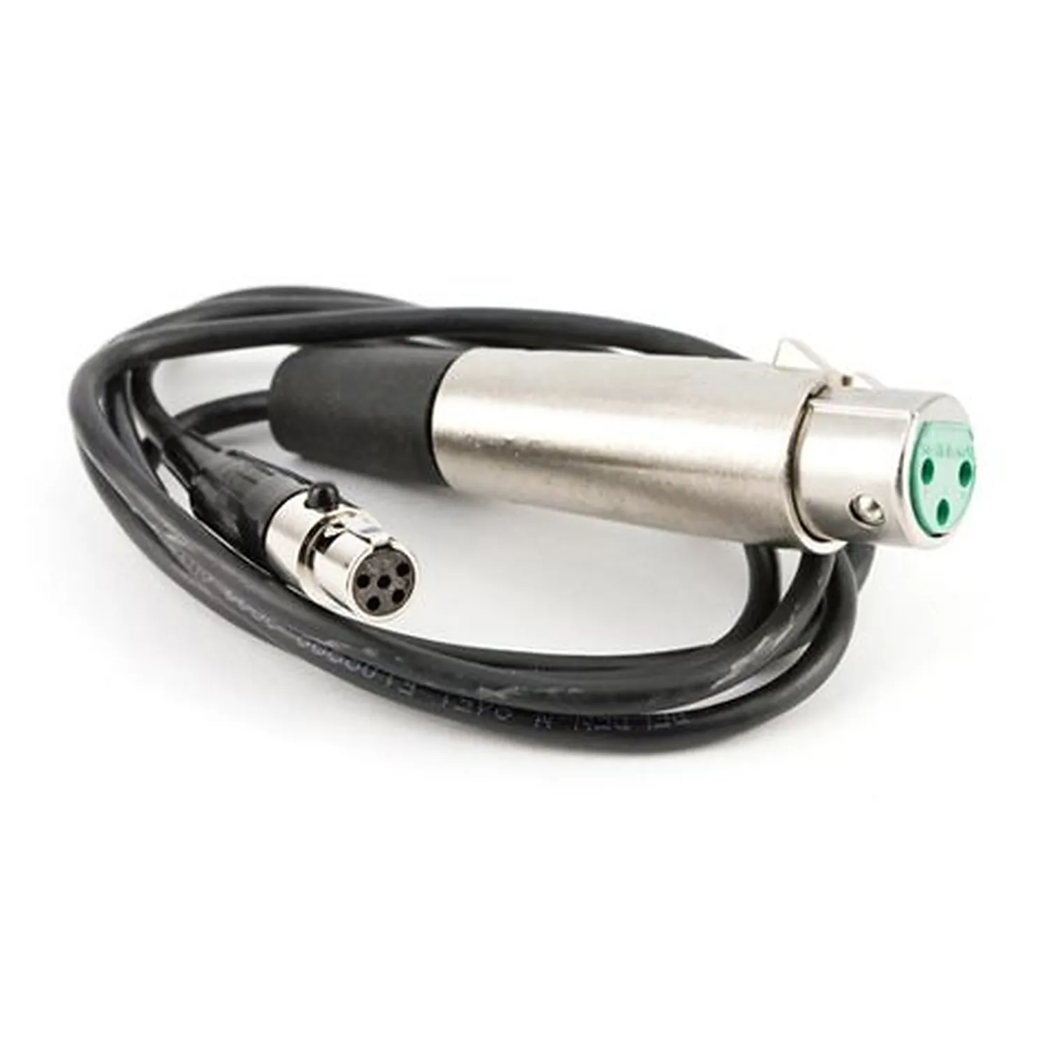 Lectrosonics MC60 XLRF to TA5F 5 V Bias Adapter Cable (37 in): The cable with its XLR female and TA5F plug.