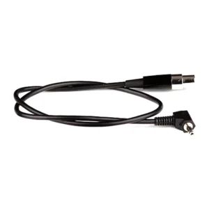 Lectrosonics MCLRTRS TA3F to 3.5mm TRS Cable for LR Receivers: The cable with its TA3F and right-angle 3.5mm plug.