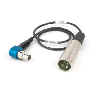 Lectrosonics MCSR/5PXLR1 Right-Angle TA5F to XLR3M Cable: The cable with its blue right-angle TA5F and XLR3M plug.