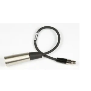 Lectrosonics MCSRXLR TA3F to XLR Male Audio Cable (15 in): The cable with its TA3F plug and male XLR.