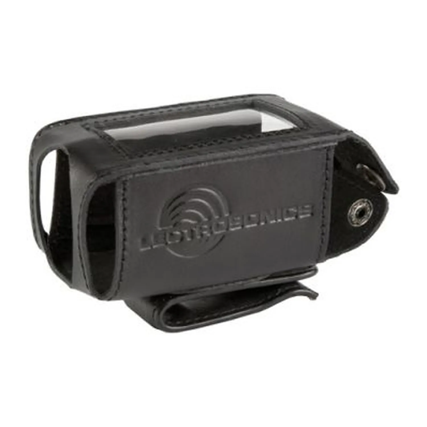 Lectrosonics PHTRAN3 Leatherette Pouch for Plug-On Transmitters: The pouch with its window and belt clip.