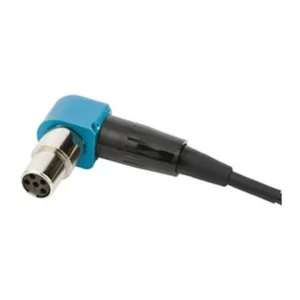 Lectrosonics RATPAC Right-Angle TA Connector Kit: A finished right-angle TA connector on its cable.