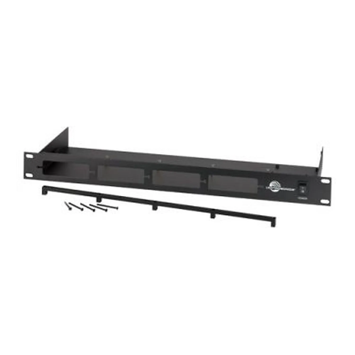 Lectrosonics RMP195 Mechanical Rack Mount for Compact Receivers: The rack mount with its retaining bar and screws.