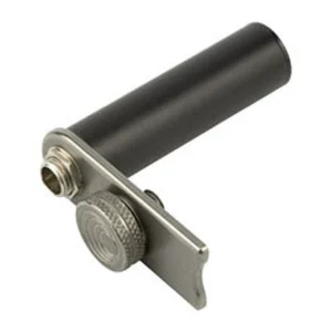 Lectrosonics SMBATELIM Battery Eliminator for SM Series Transmitters: The battery eliminator with its cylinder, locking power jack, and thumbscrew.