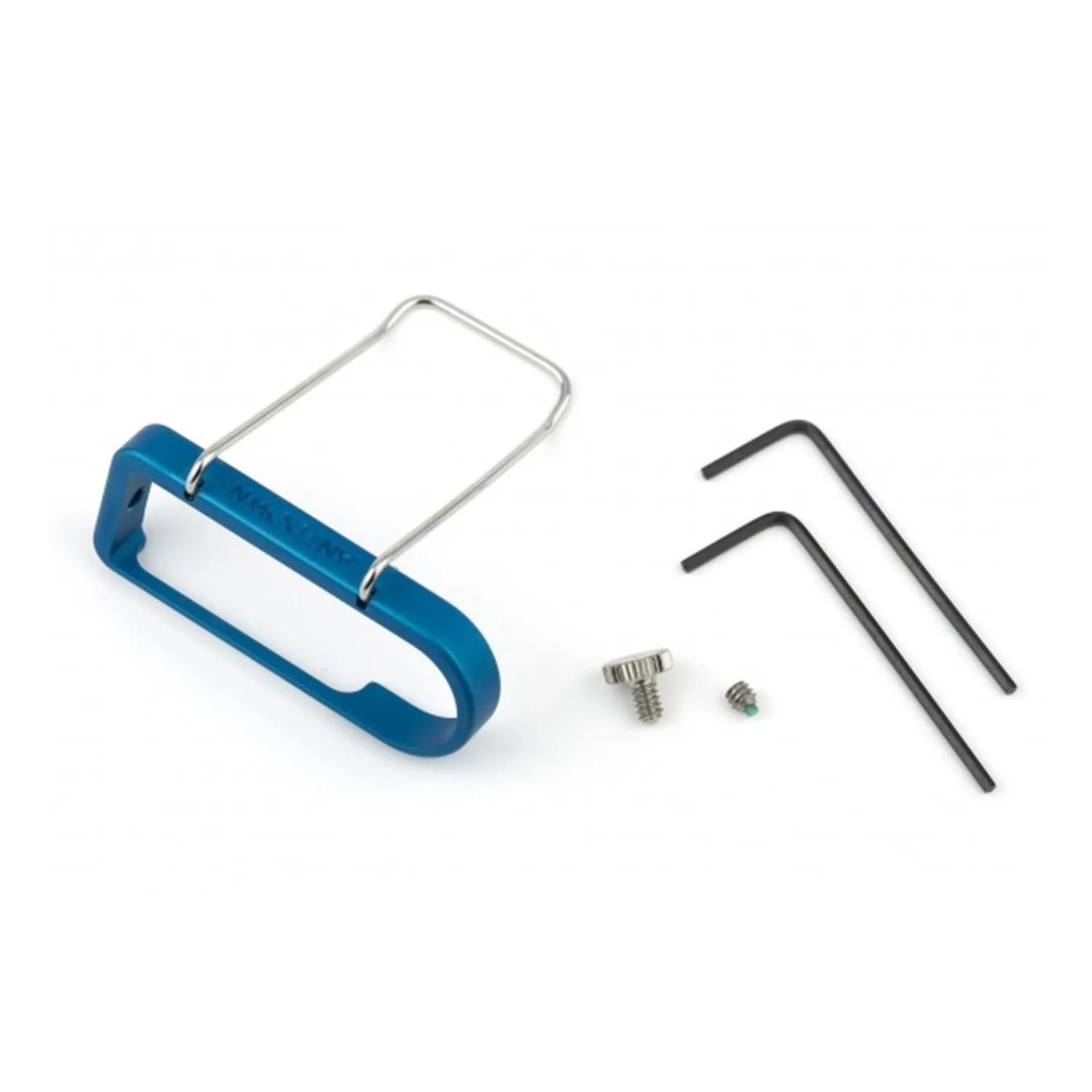 Lectrosonics SMWBBCDN Antenna-Down Wire Belt Clip for SMWB: The wire clip and bracket with two hex keys and screws.