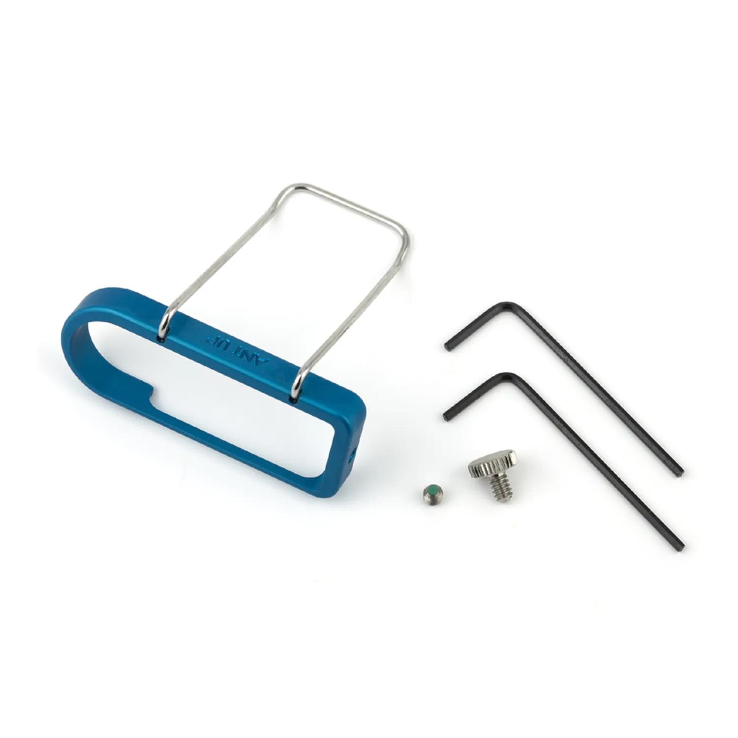 Lectrosonics SMWBBCUP Antenna-Up Wire Belt Clip for SMWB: The wire clip and bracket with two hex keys and screws.