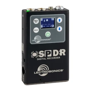 Lectrosonics SPDR Stereo Portable Digital Recorder: The front panel with its display and keypad.