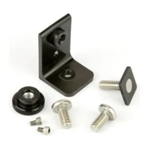Lectrosonics SRHARDWARE Camera Shoe Mounting Kit for SRSLEEVE: The bracket, cold foot mount, thumb nut, and screws.