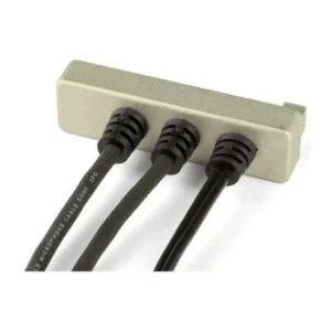 Lectrosonics SRHARNESS Audio and Power Adapter for SR Receivers: The adapter panel with its three cables.