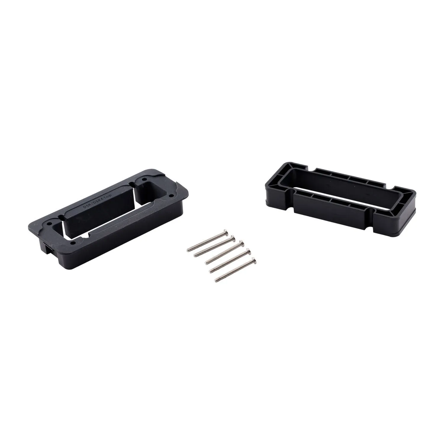 Lectrosonics ZS-BAGFRAME-DSR4-DSR-KIT Mounting Kit for DSR and DSR4: The snap-in bezel, mid-frame mount, and five screws.