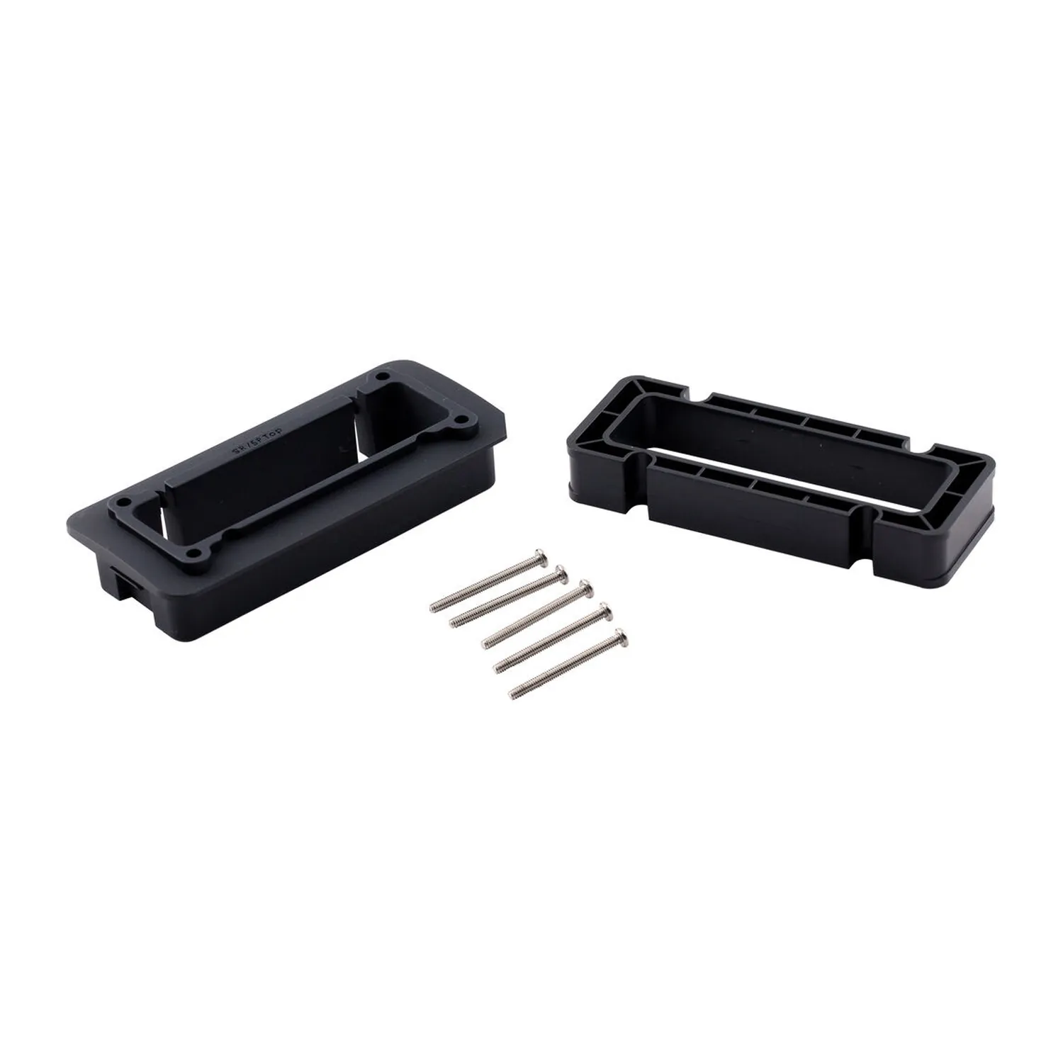 Lectrosonics ZS-BAGFRAME-SR-KIT Mounting Kit for SR Series Receivers: The snap-in bezel, mid-frame mount, and five screws.
