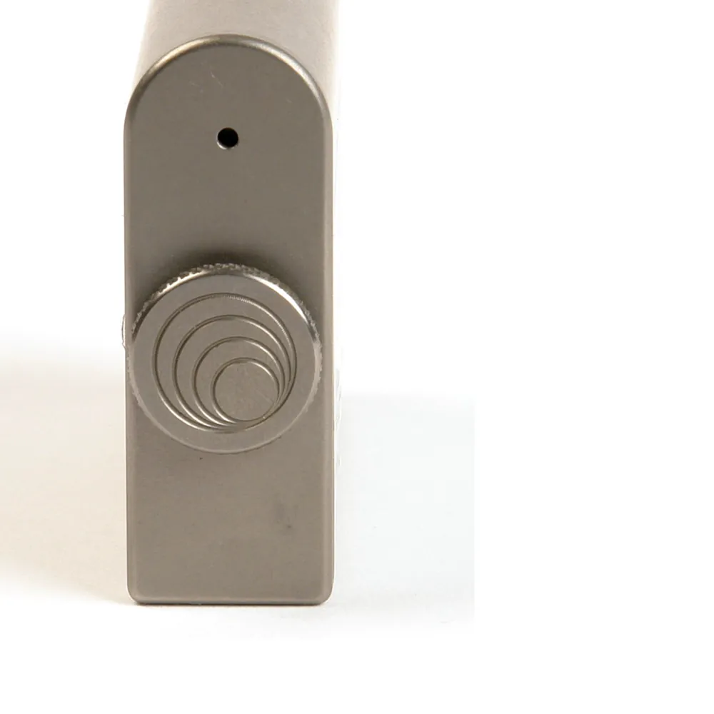 Lectrosonics SMV Belt-Pack Transmitter: The battery door and its thumbscrew.