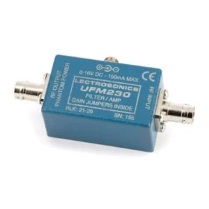 Lectrosonics UFM230 Inline Antenna Filter and Amplifier Module: The filter and amplifier module with its BNC connectors.