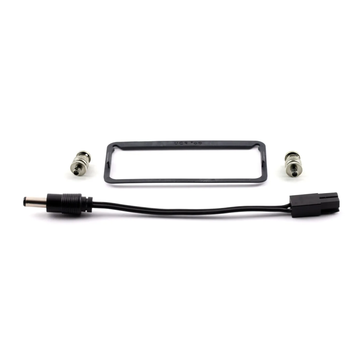 Lectrosonics Receiver Mounting Kits for UMCWB-L: The UCR411a kit's snap-in bezel, hardware, and DC power cable.