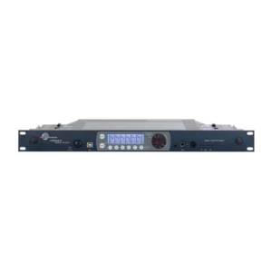 Lectrosonics Venue 2 Six-Channel Modular Receiver: The rack-mount receiver's front panel with its six-channel LCD and headphone jack.