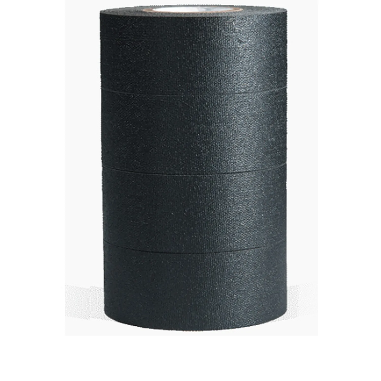 Visual Departures microGAFFER Tape 1 in x 8 yd (Black, 4-Pack): Four black rolls of microGAFFER tape stacked.