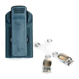 Nylon Industries ZMT Belt Clip, belt clip casing with its crocodile-style clip beside it.