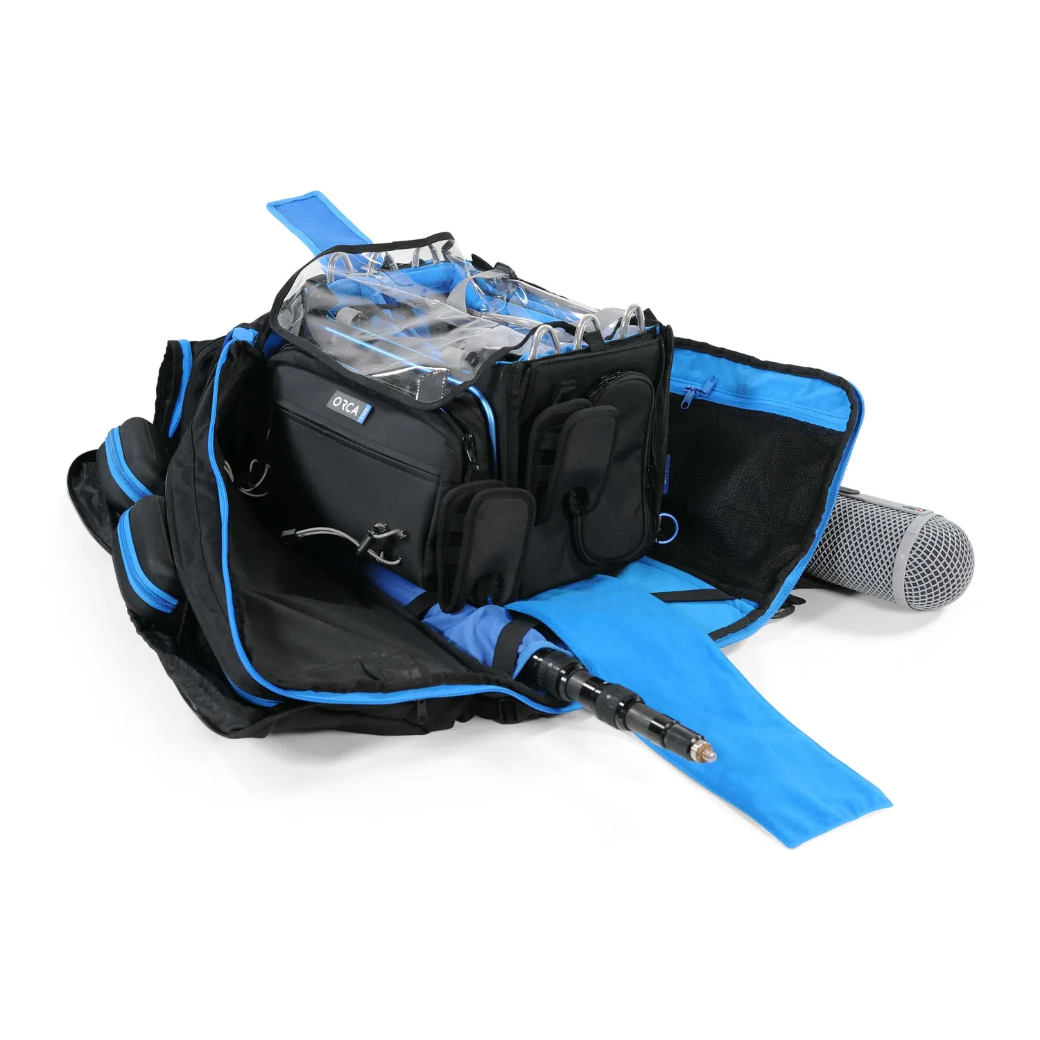 ORCA OR-165 Audio Duffel Bag with Backpack Straps: the inside flap.